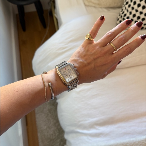 Michele Silver Deco Diamond watch - Picture 2 of 10